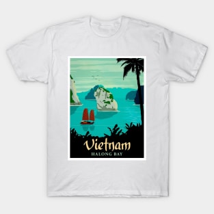 Halong Bay Travel and Tourism Vietnam Poster T-Shirt